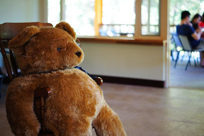 可愛熊熊在大廳陪伴您